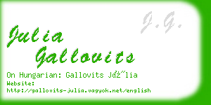 julia gallovits business card